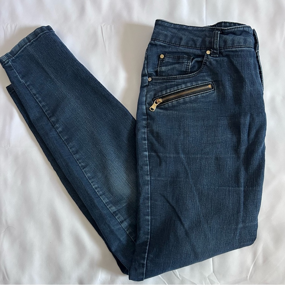 APT. 9 Skinny Leg Jeans With Zipper Accents Size 6